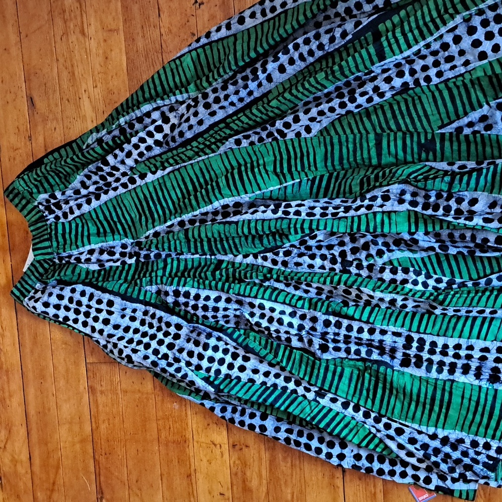 Green aggie cotton batik alicia skirt studio 189